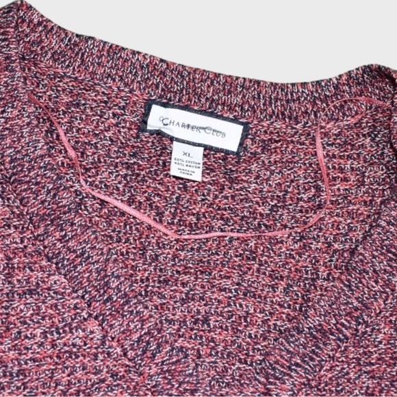 Charter Club Ribbed Grommet Tunic Sweater - Picture 8 of 9